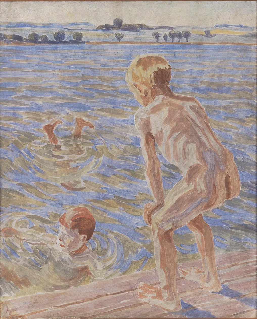 Bathing Boys. Faaborg Fjord by Peter Hansen