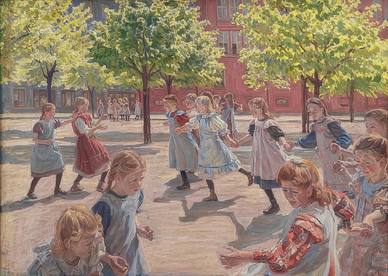 Playing Children by Peter Hansen