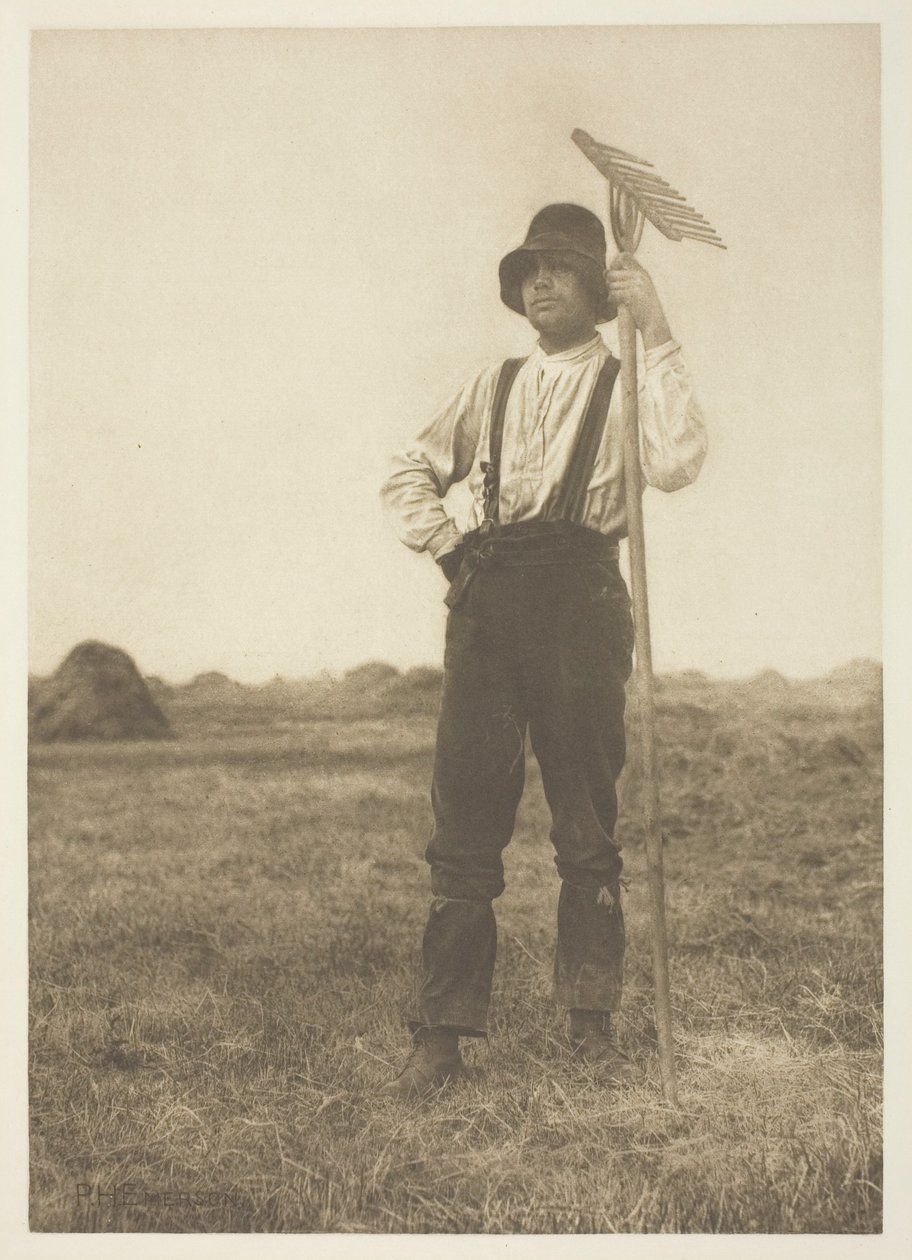 Haymaker with Rake by Peter Henry Emerson