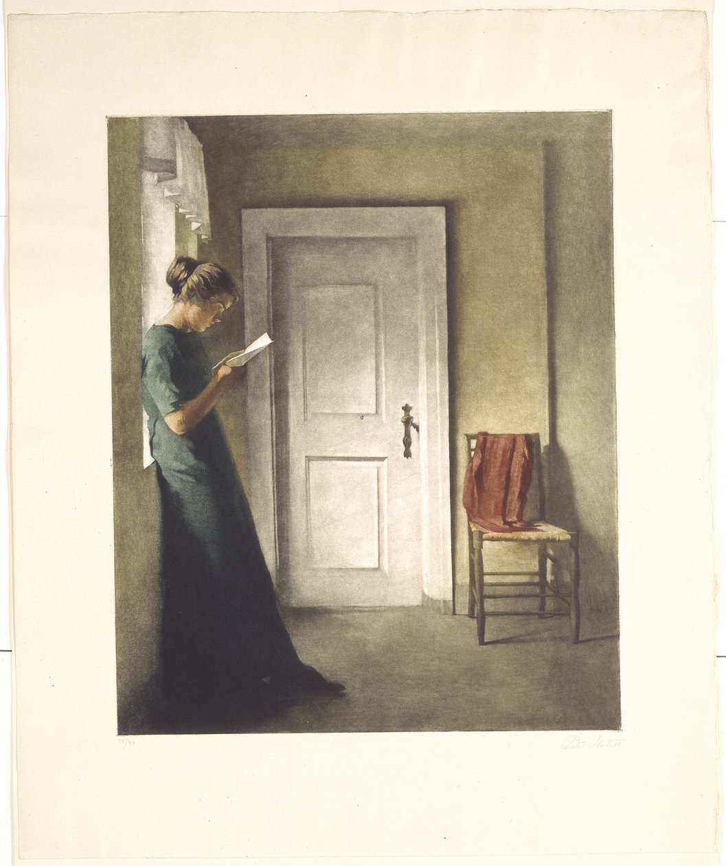 Interior with a Red Shawl by Peter Vilhelm Ilsted