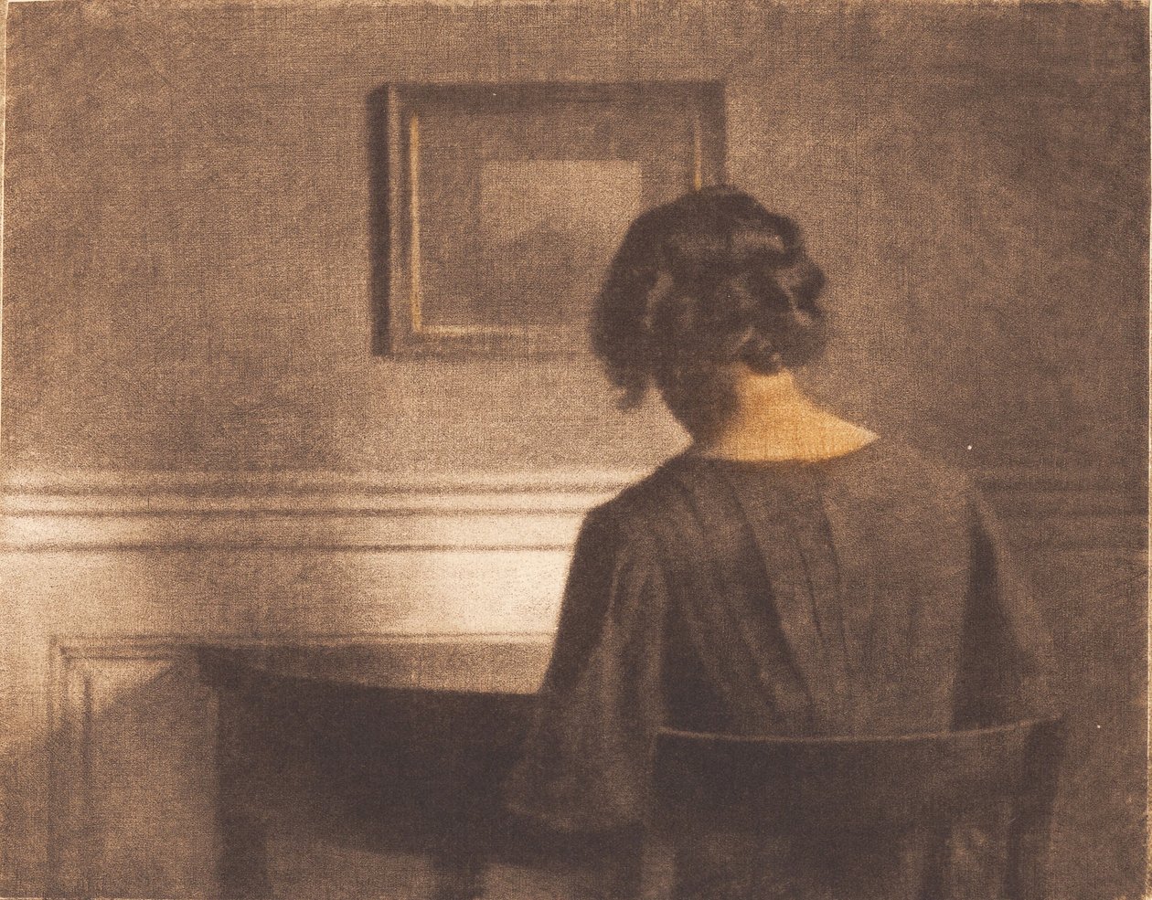 Young Girl by a Semi-Circular Table by Peter Vilhelm Ilsted