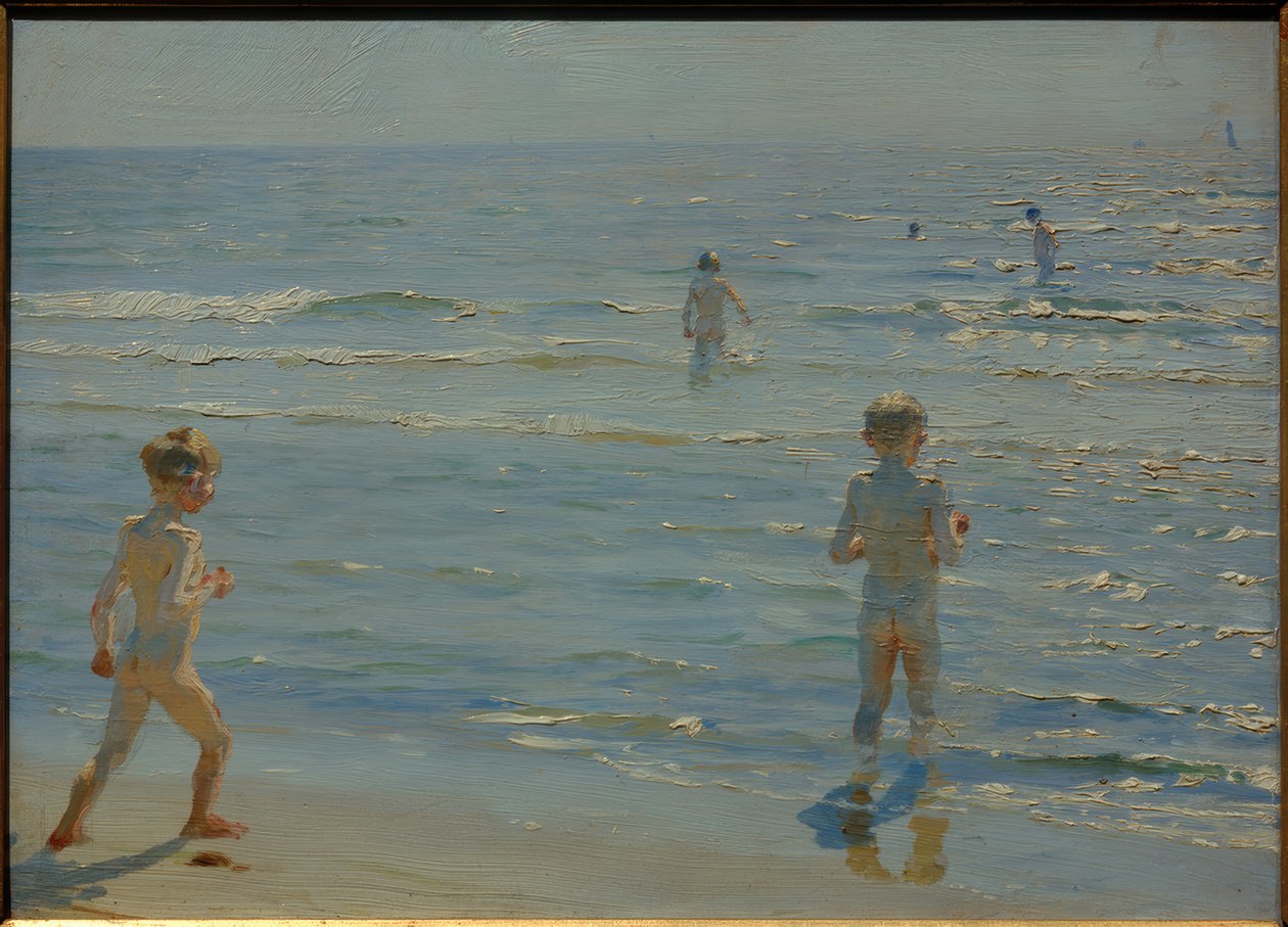 Bathing Boys. Sunshine. Skagen by Peder Severin Krøyer