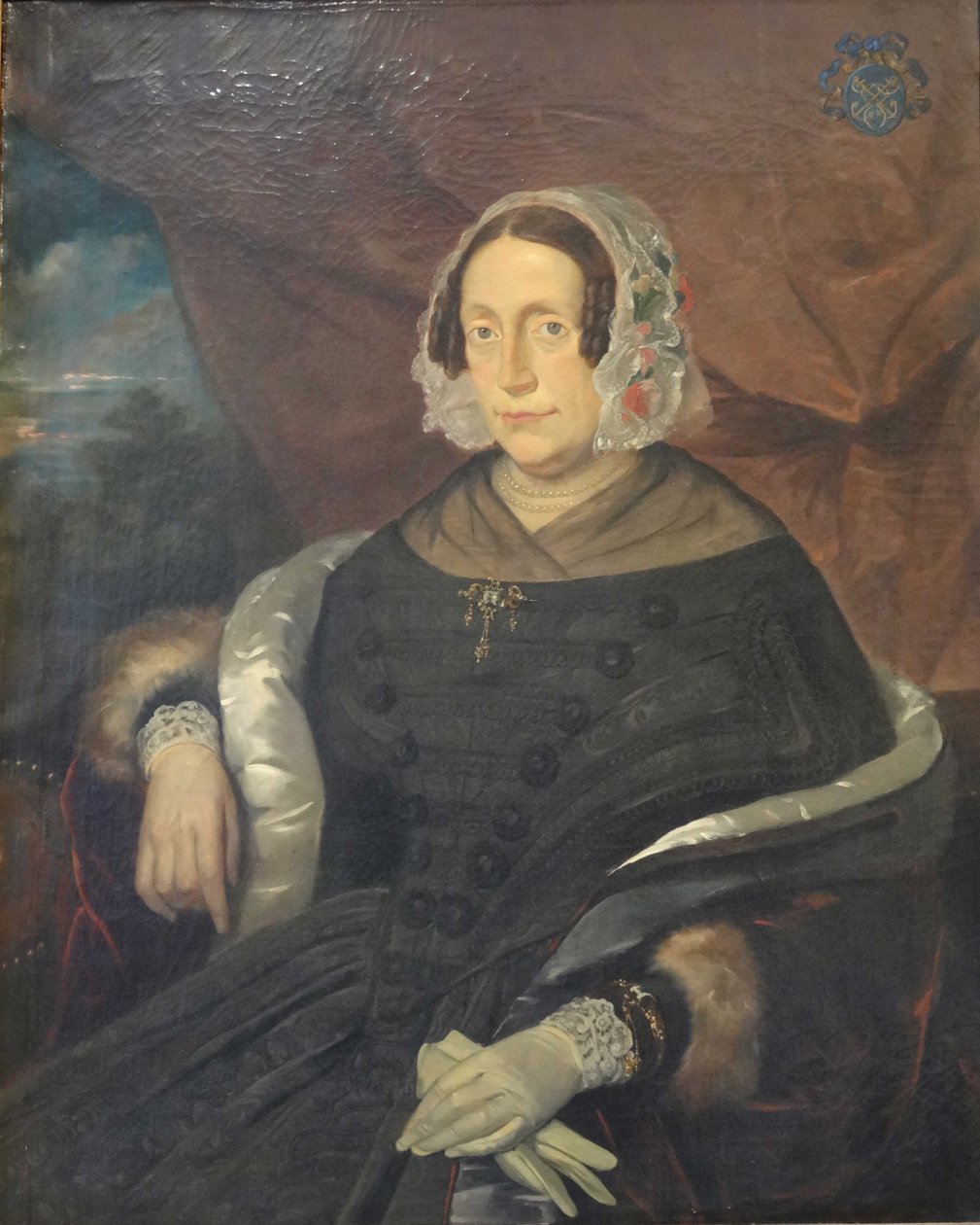 Antonia Maria Imans (1798-1865) Wife of Nicolaas IJzendoorn (1793-1867) by Petrus Theodorus van Wijngaerdt