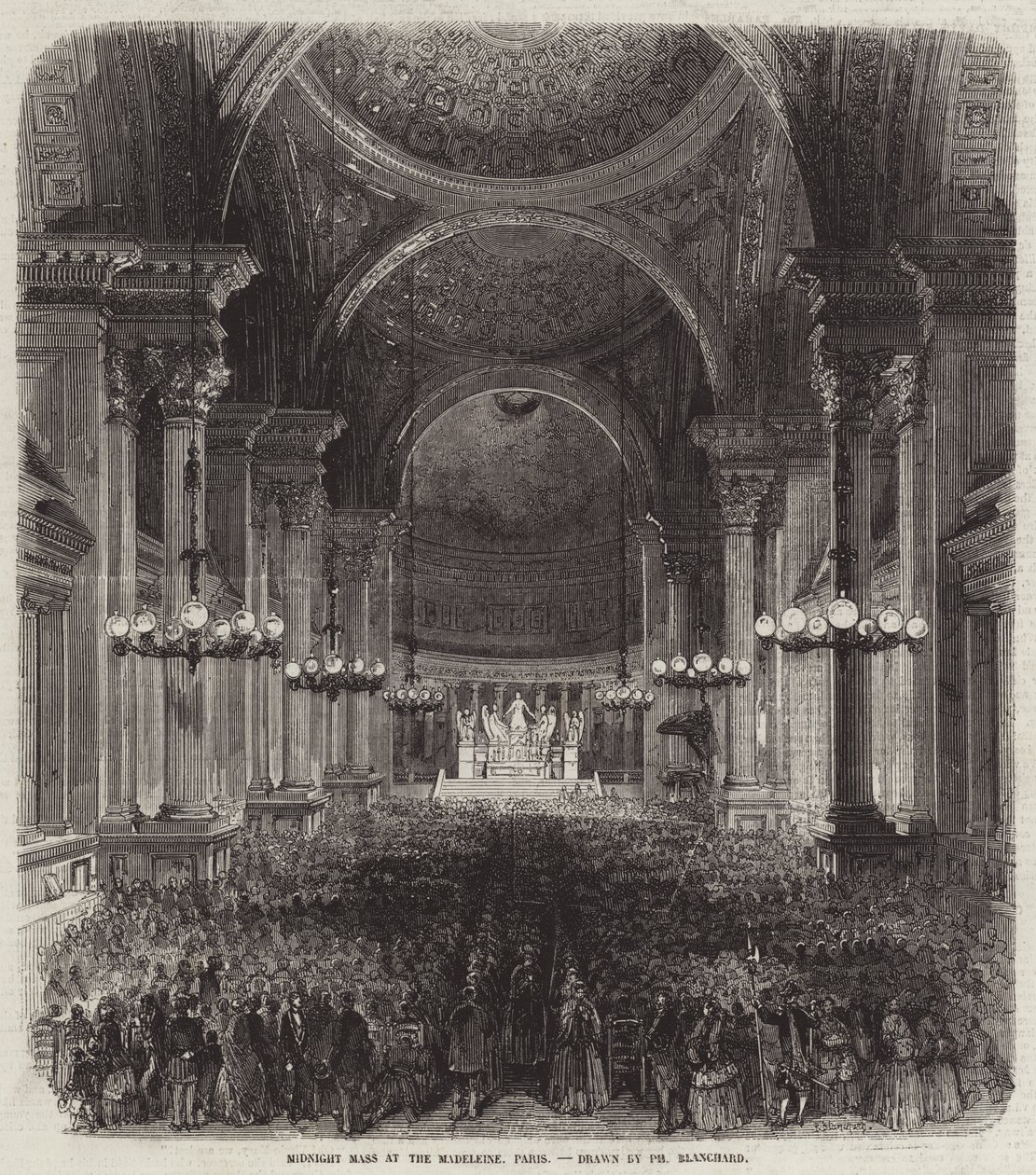 Midnight Mass at the Madeleine, Paris by Pharamond Blanchard