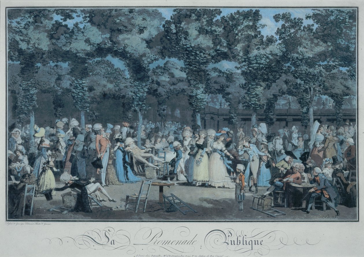 The Public Promenade by Philibert Louis Debucourt