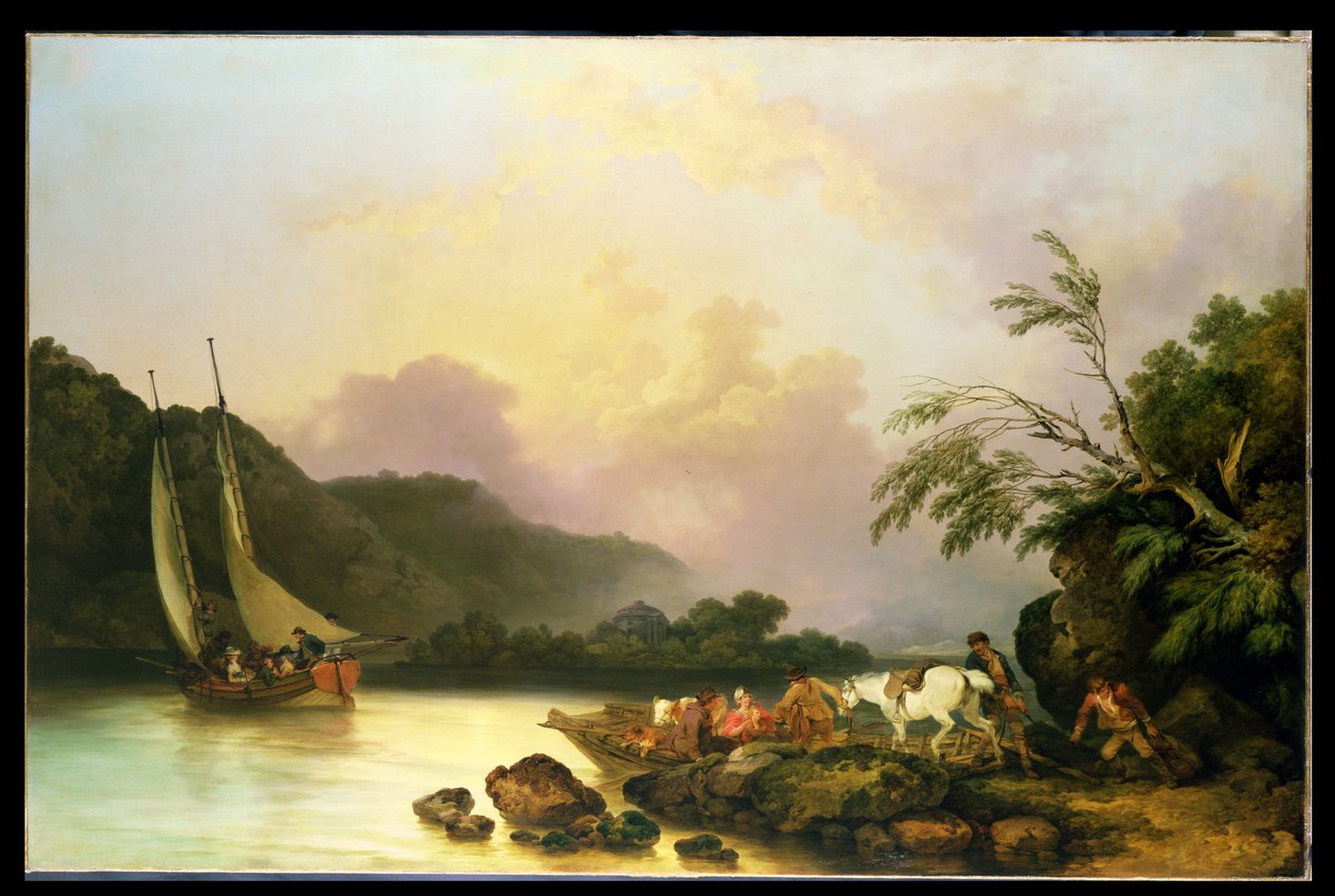 Belle Isle, Windermere, in a Calm by Philippe Jacques de Loutherbourg