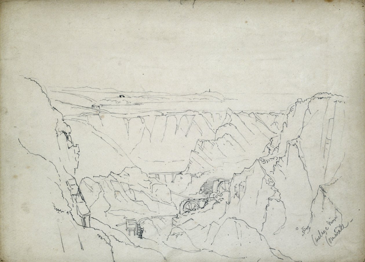 Carclase Mine Cornwall by Philip Mitchell