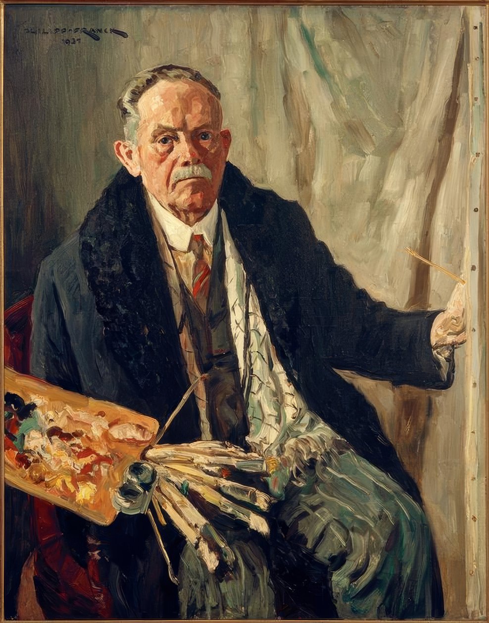 Self-Portrait in a Coat by Philipp Franck