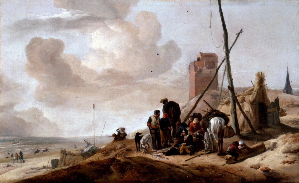 A Coastal Scene by Philips Wouwerman