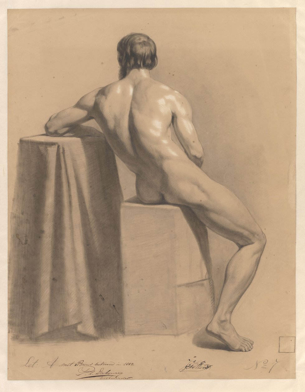 Standing Male Nude, Seen from the Back by Pier Pander