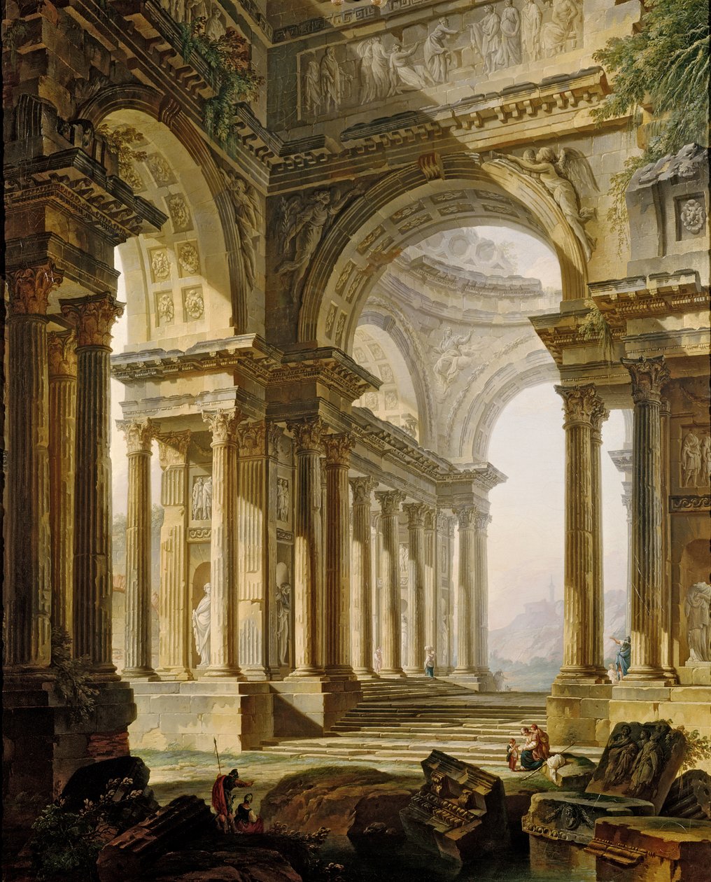 Temple in Ruins by Pierre Antoine Demachy
