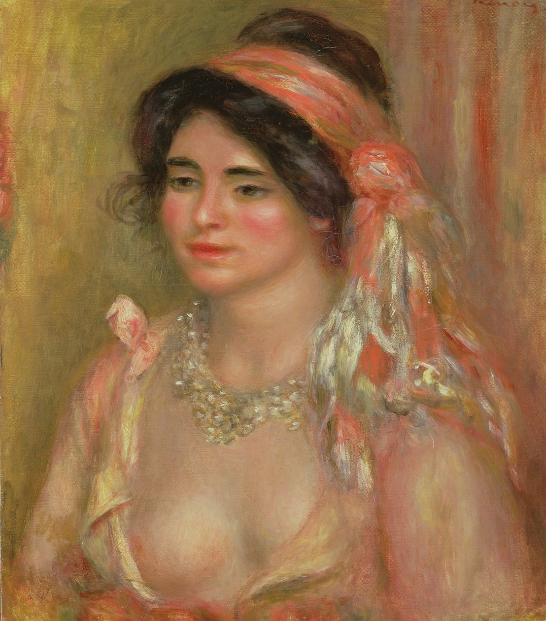 Gabrielle in Algerian Headdress, 1911 by Pierre Auguste Renoir