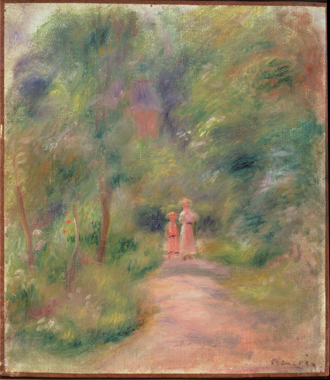 Two Figures in a Lane by Pierre Auguste Renoir