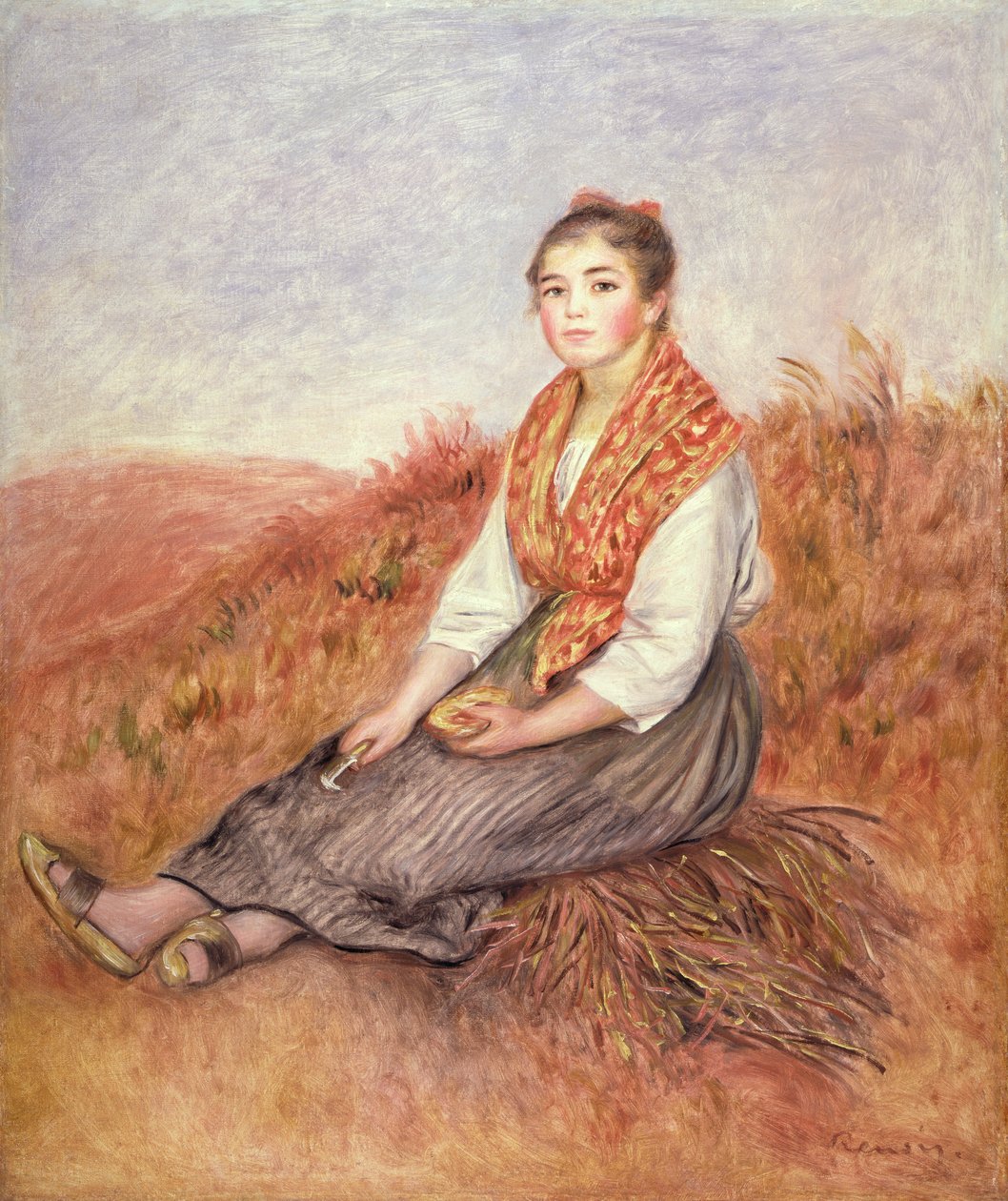 Woman with a Bundle of Firewood by Pierre Auguste Renoir