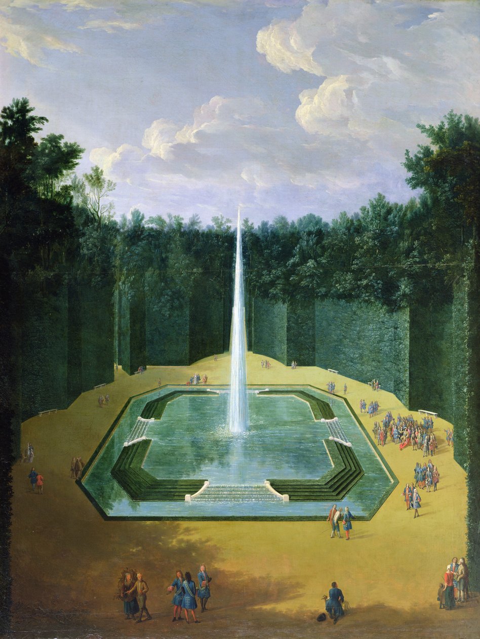 View of the Fountain Obelisk in the Gardens of Versailles (Louis XIV promenade) by Pierre Denis Martin