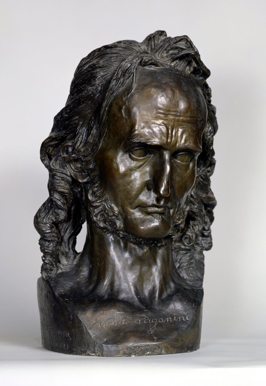 Bust of Nicolo Paganini (1784-1840) by Pierre Jean David d