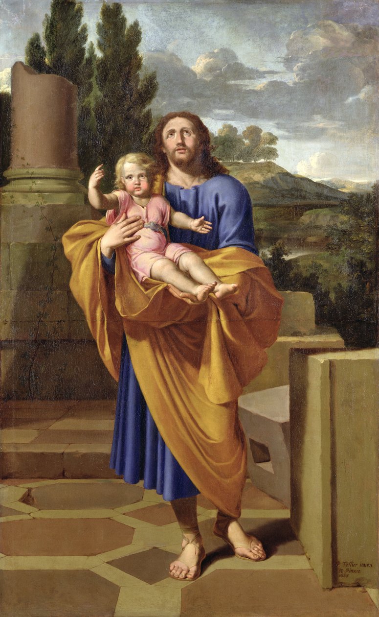 St. Joseph Carrying the Infant Jesus, 1665 by Pierre Letellier