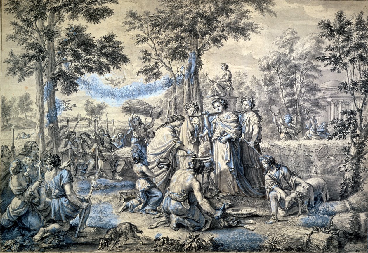 Summer, Study for One of a Series of Tapestries Manufactured at the Gobelins Tapestry Factory by Pierre Mignard