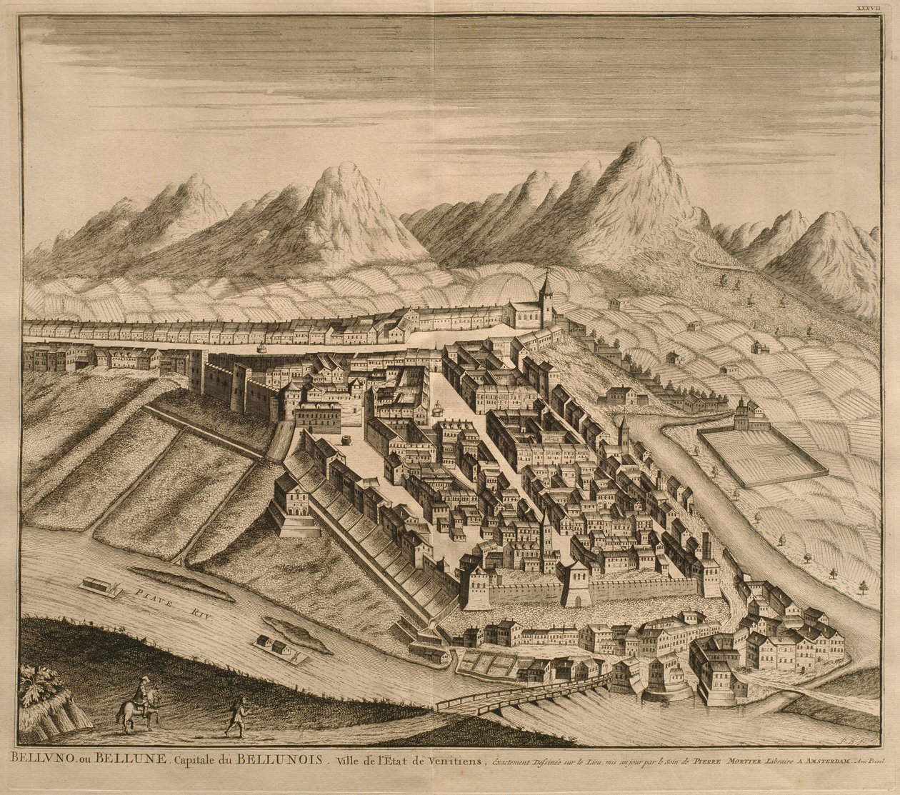 Map of Belluno, from 