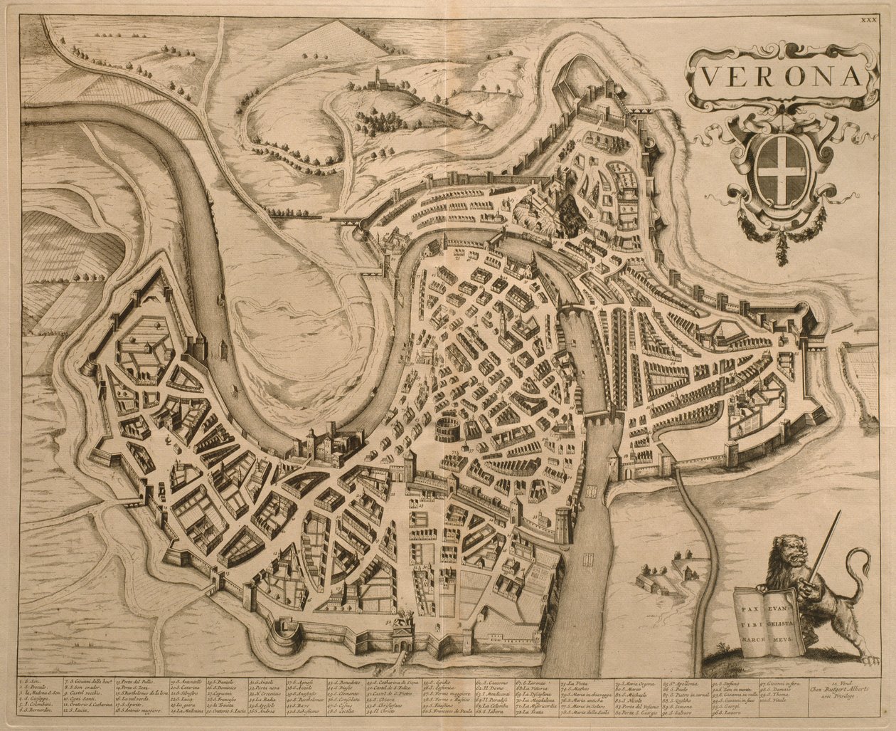 Map of Verona, from 