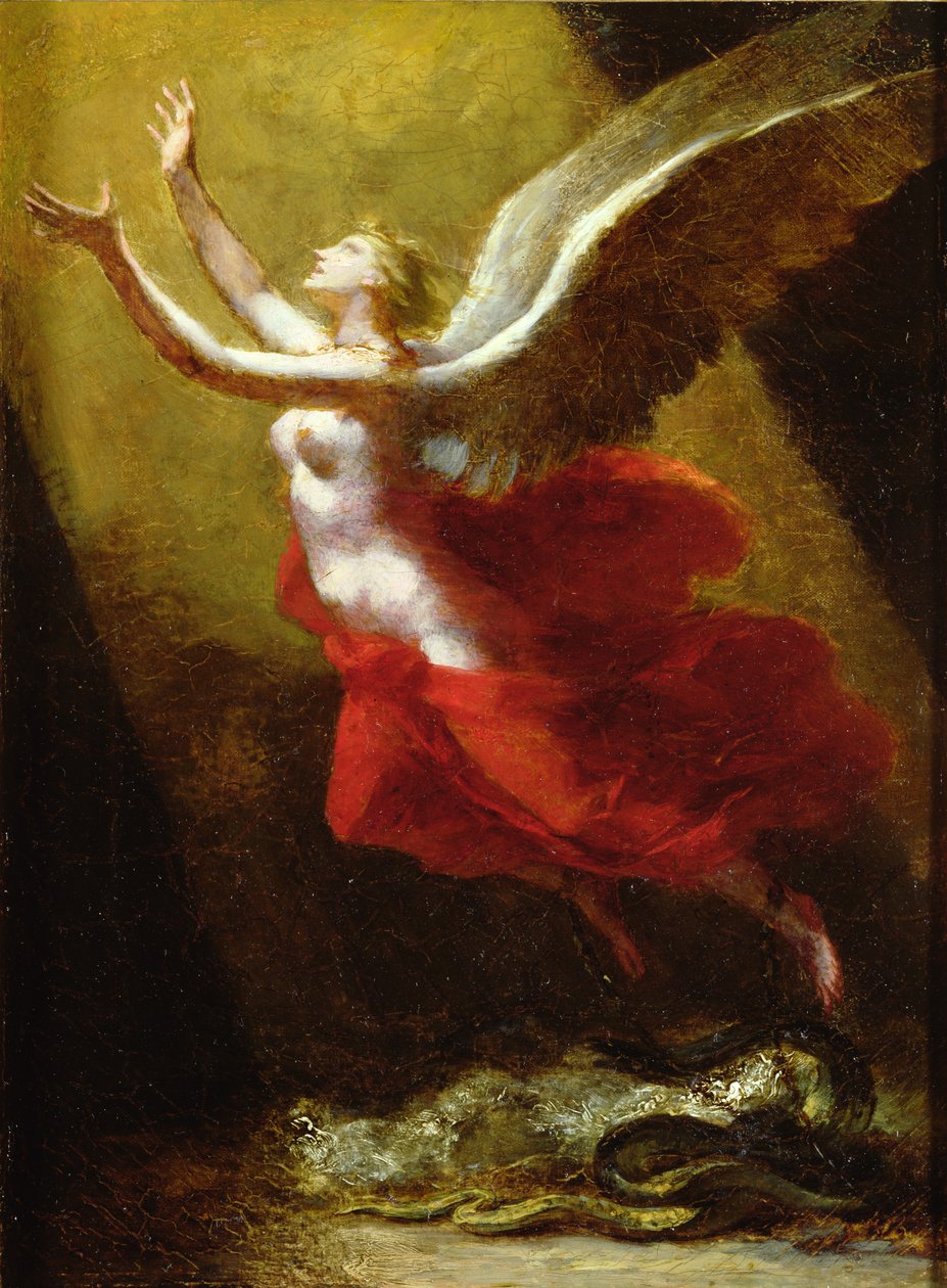 Study for The Soul Breaking Links with the Earth by Pierre Paul Prudhon