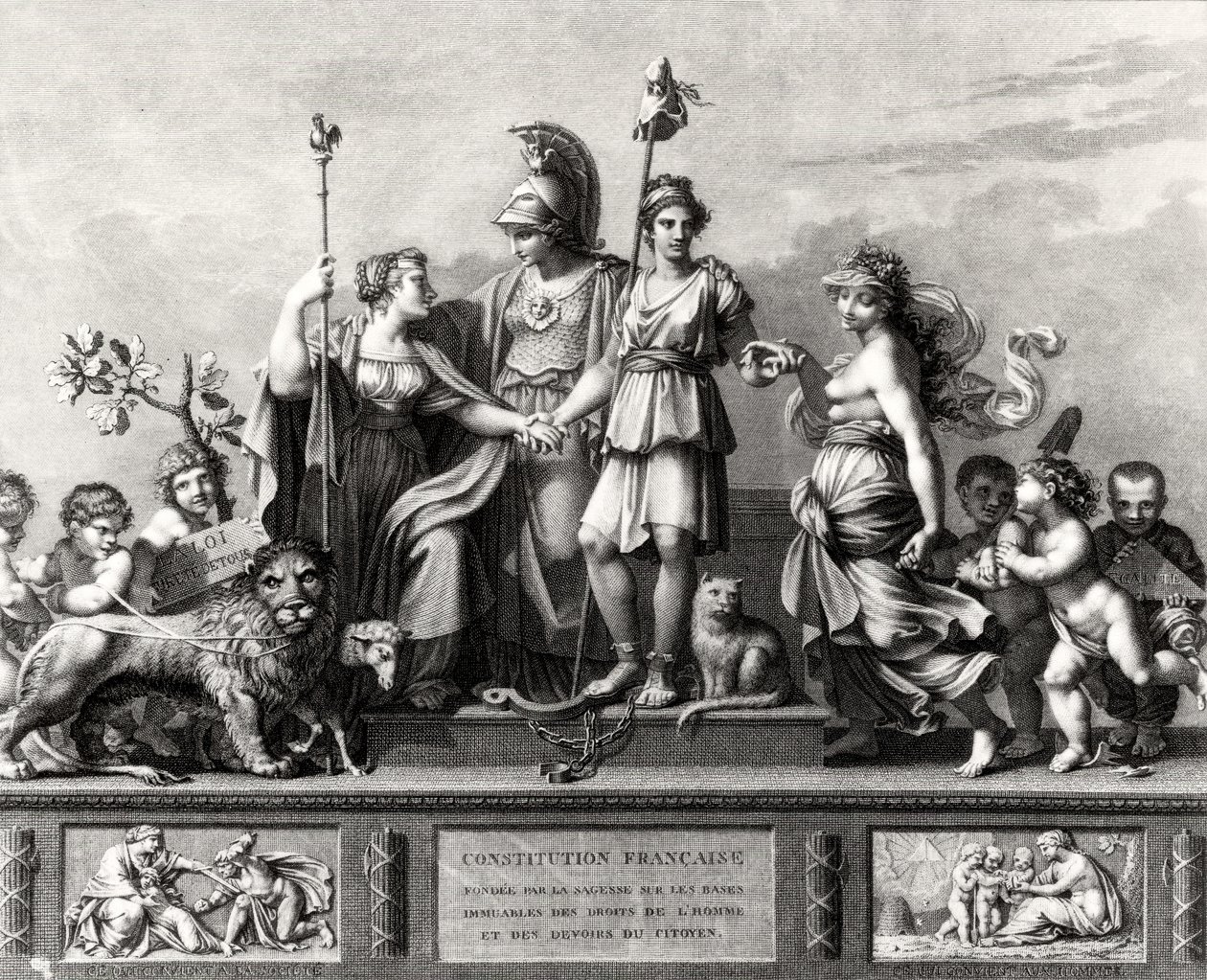The French Constitution, Engraved by Jacques Louis Copia by Pierre Paul Prudhon