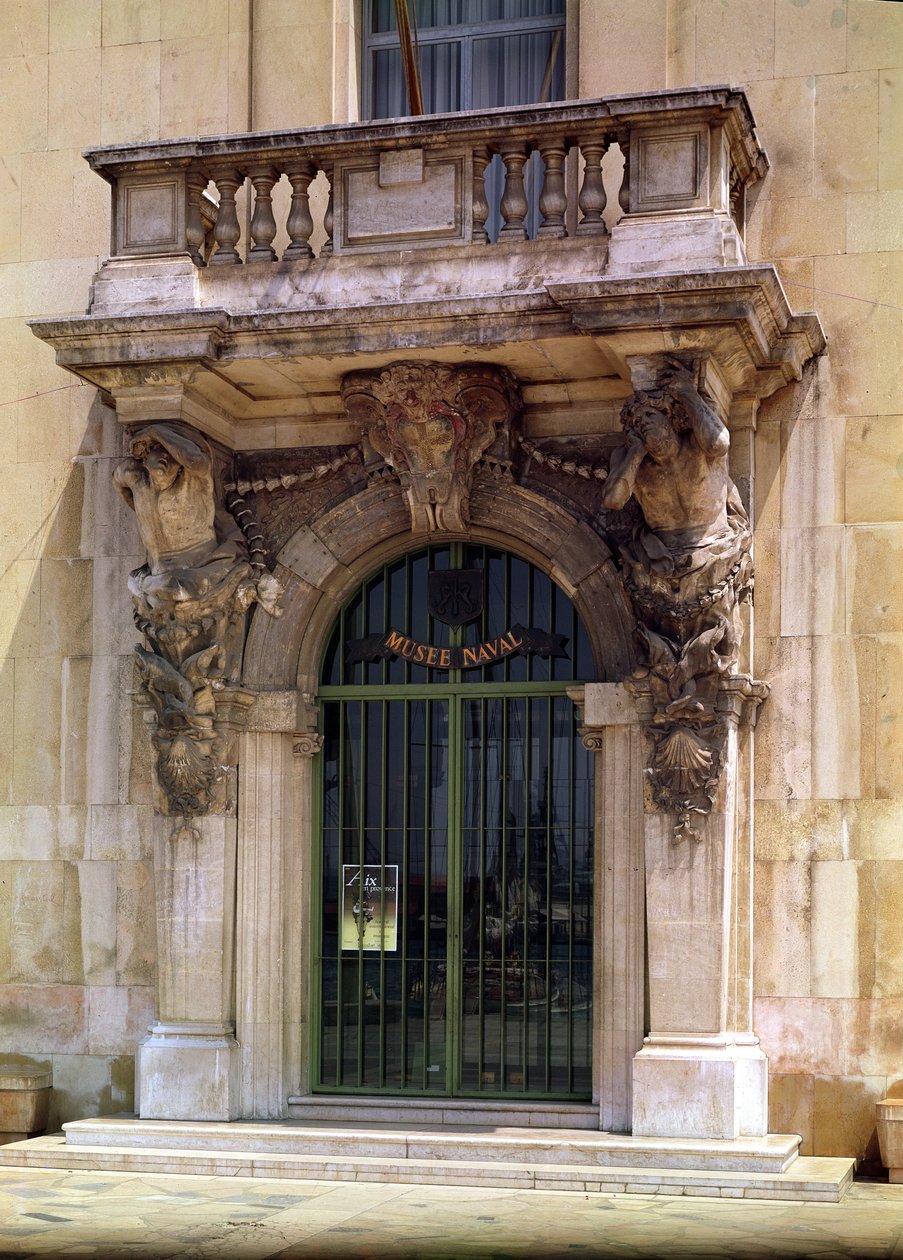 View of the Museum Entrance with Atlantes Supporting the Balcony by Pierre Puget