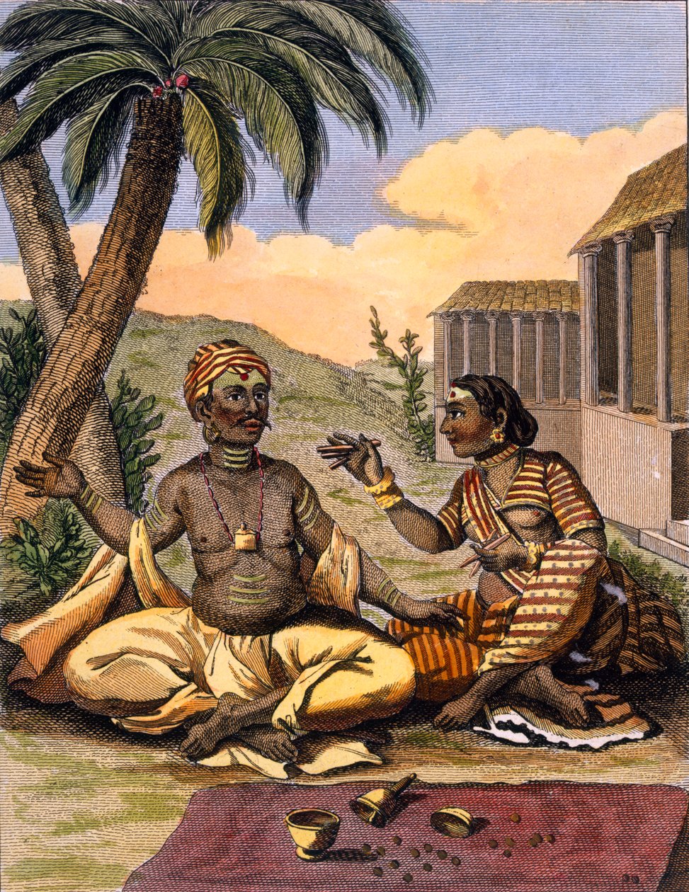 A Rajah being entertained by a lady, engraved by Poisson, from 