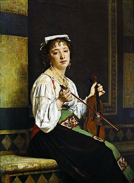 The Italian Musician by Pierre Paul Lêon Glaize
