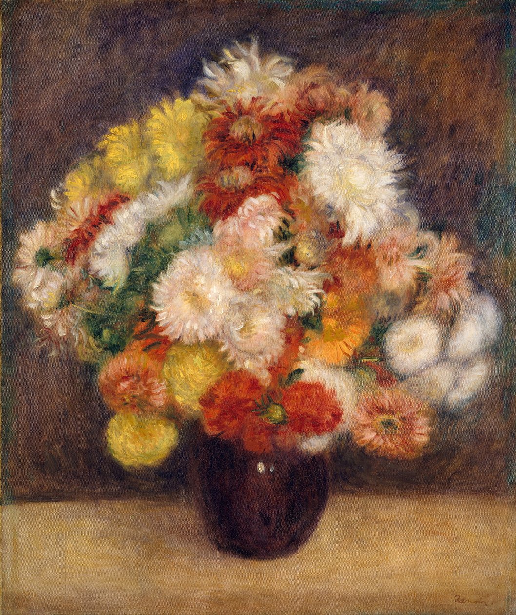 Bouquet of Chrysanthemums by Pierre Auguste Renoir