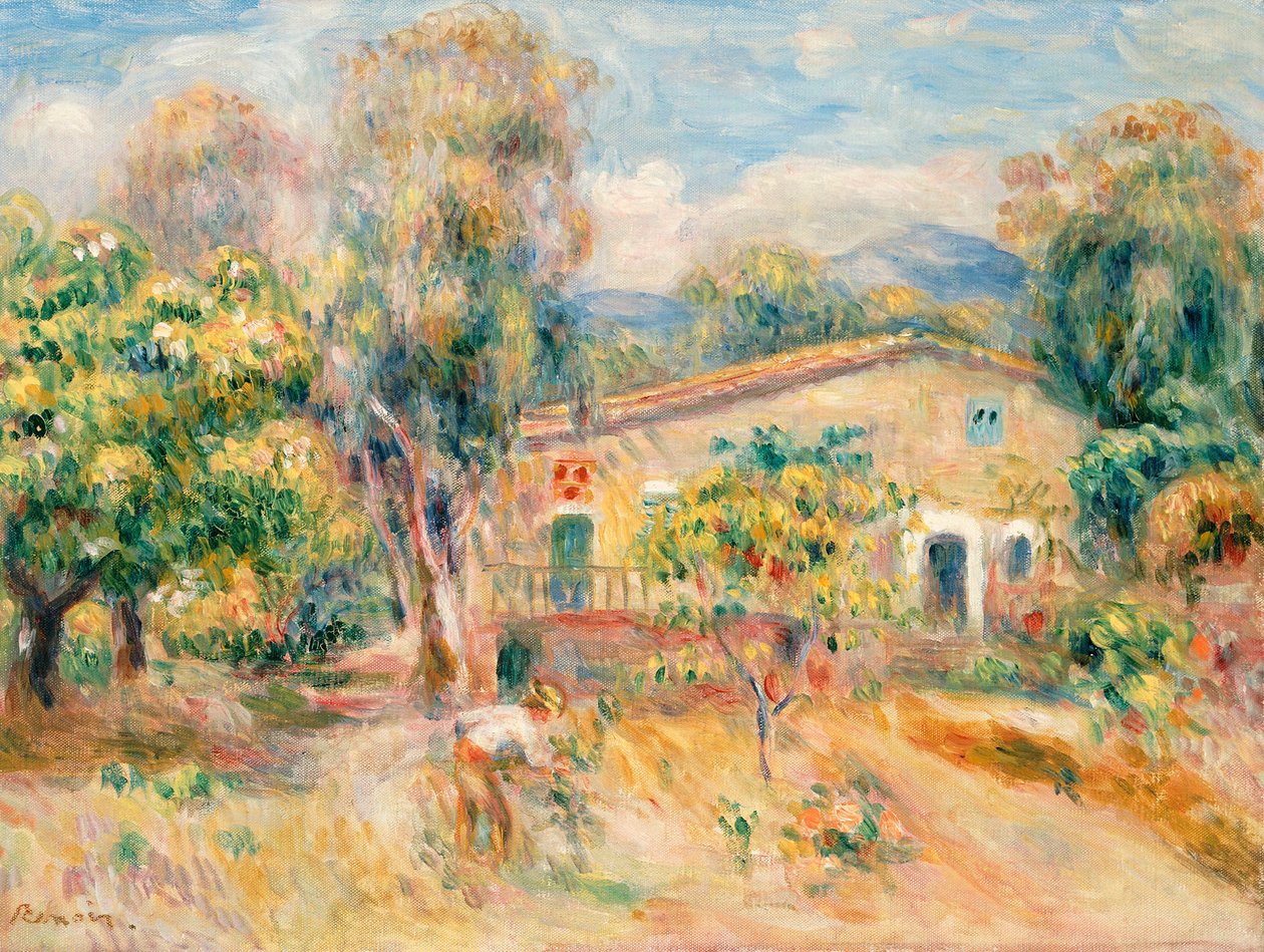 Collettes Farmhouse, Cagnes by Pierre Auguste Renoir