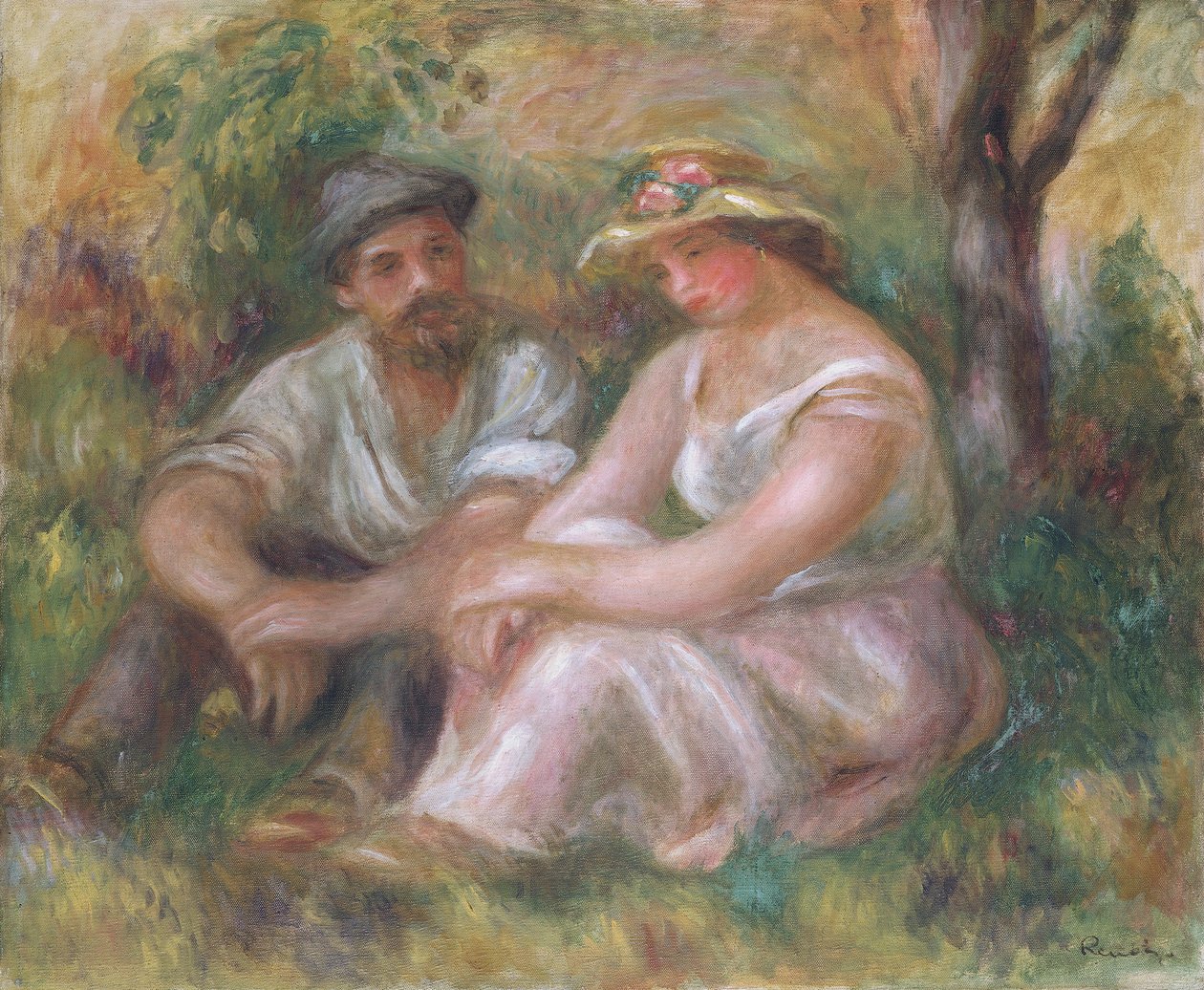 Conversation by Pierre Auguste Renoir