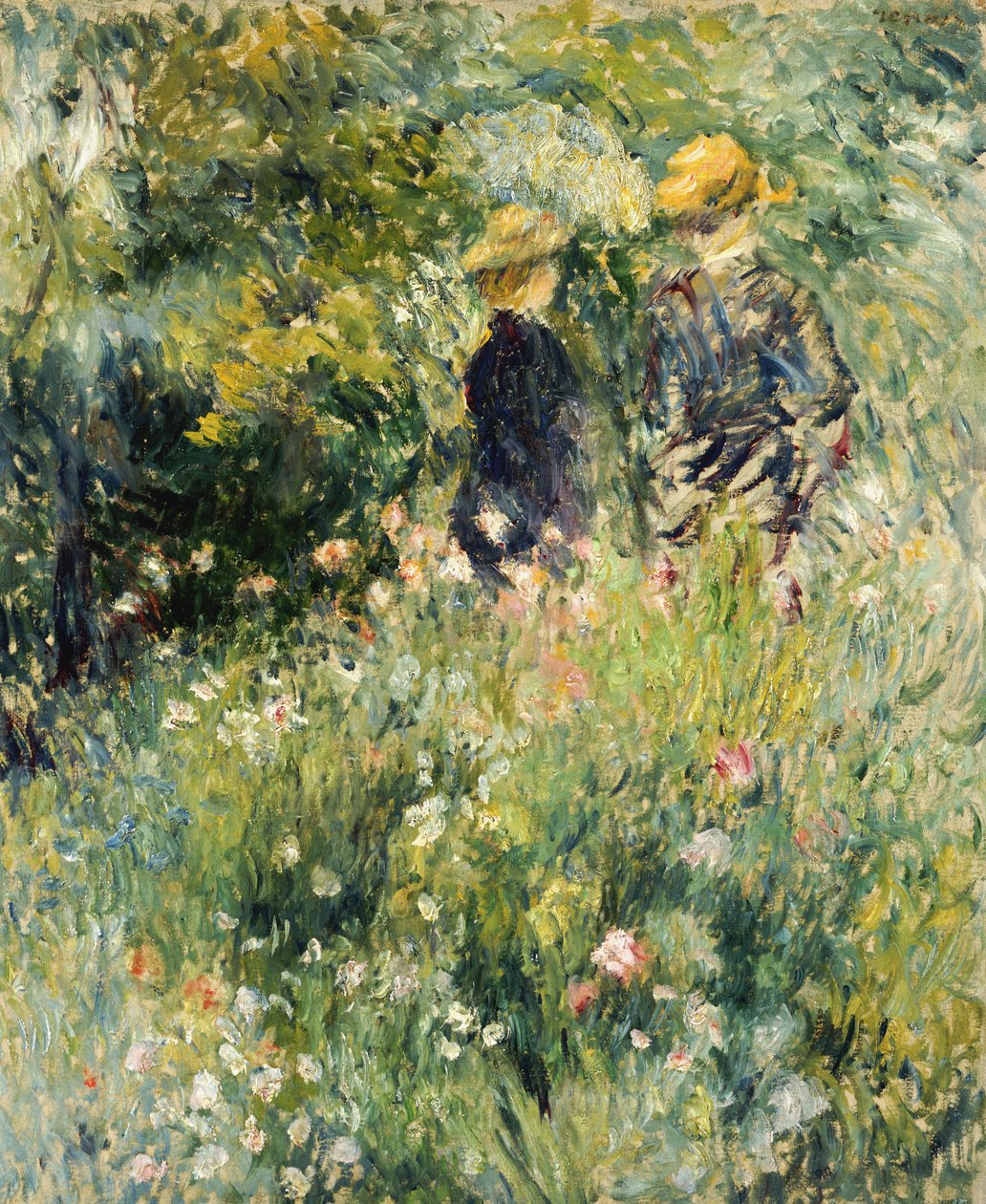 Conversation in a Rose Garden by Pierre Auguste Renoir