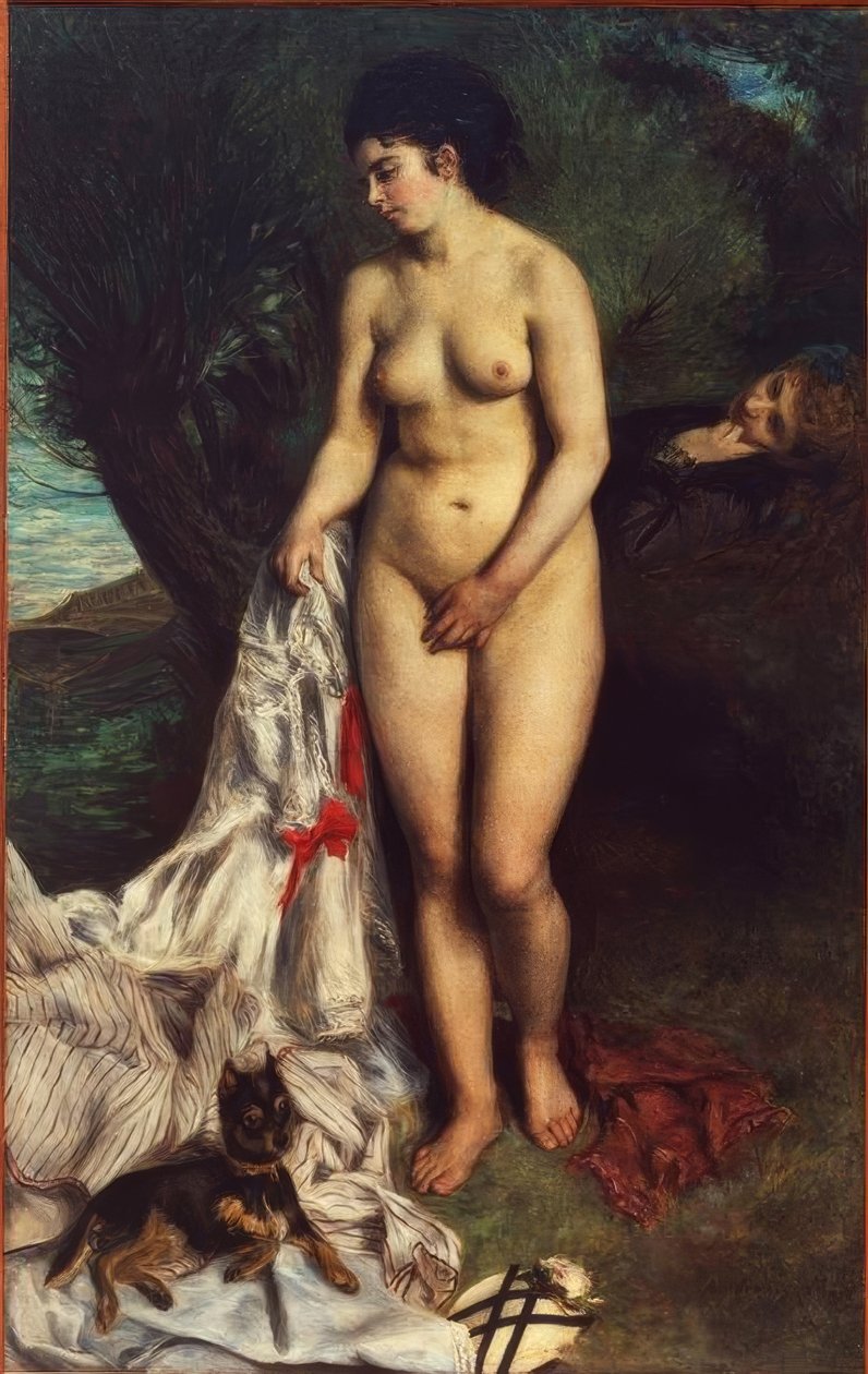 The Bather with the Griffon by Pierre Auguste Renoir