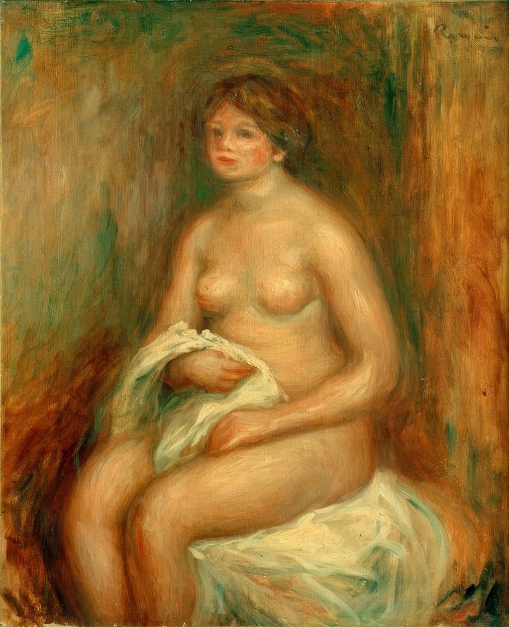 The Woman with Drapery by Pierre Auguste Renoir