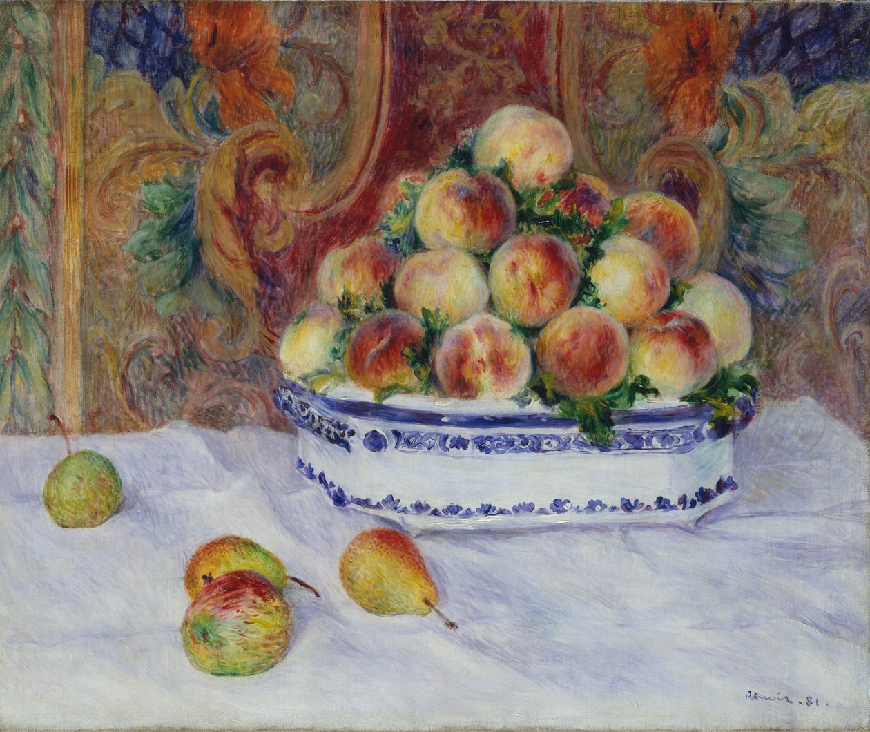 Still Life with Peaches by Pierre Auguste Renoir