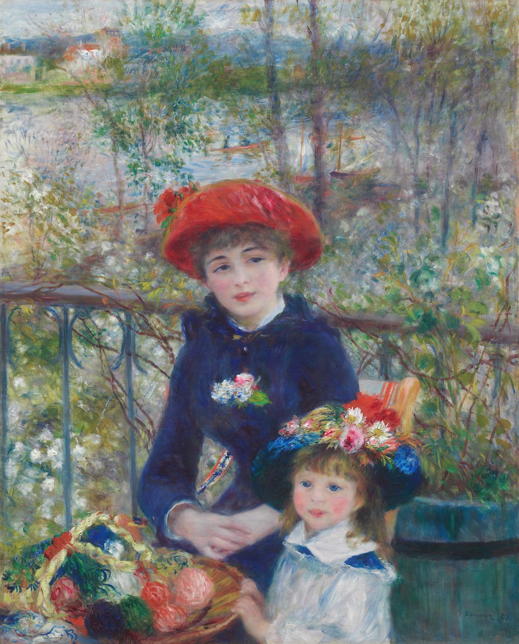 Two Sisters on the Terrace by Pierre Auguste Renoir