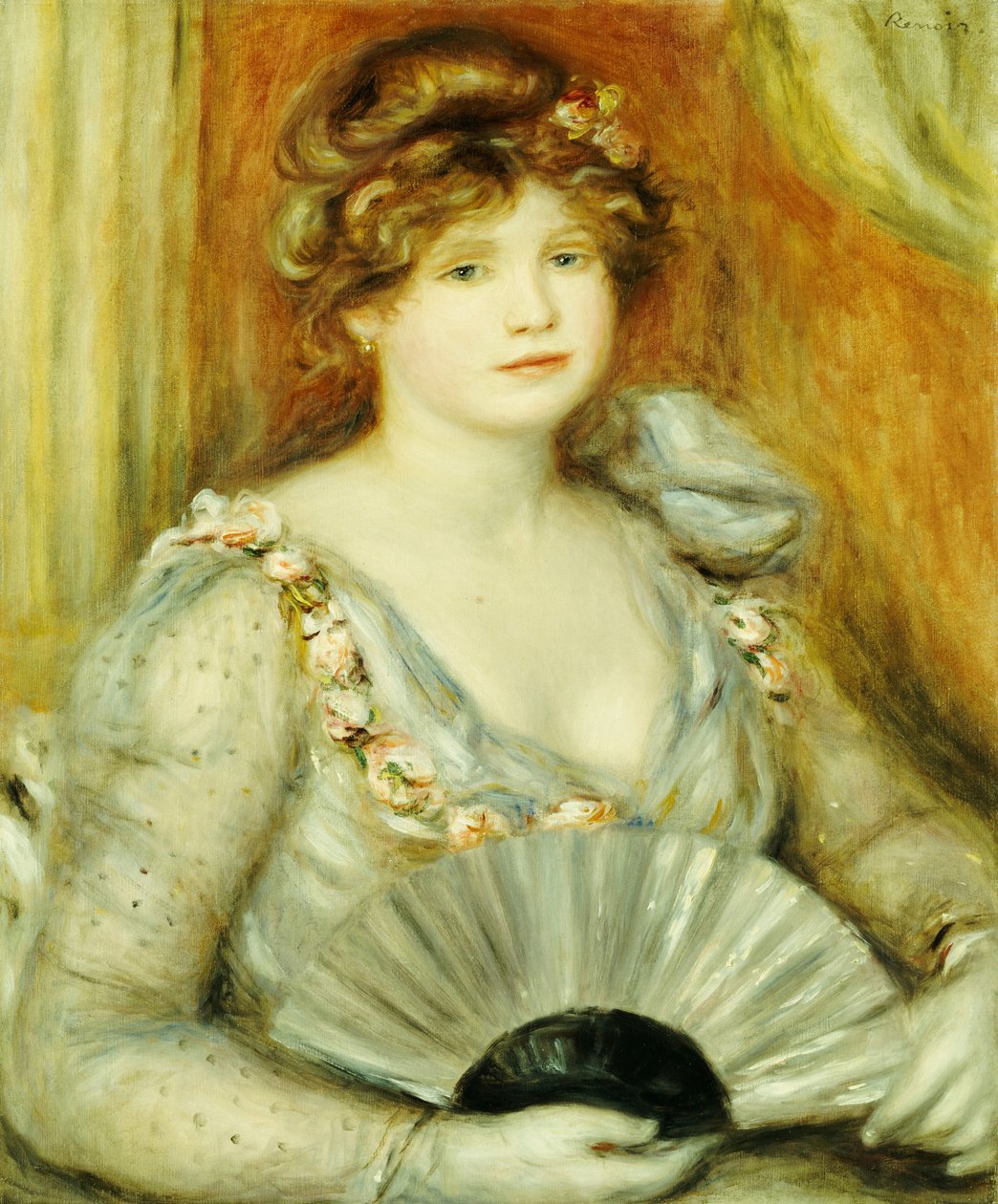 Woman with a Fan by Pierre Auguste Renoir