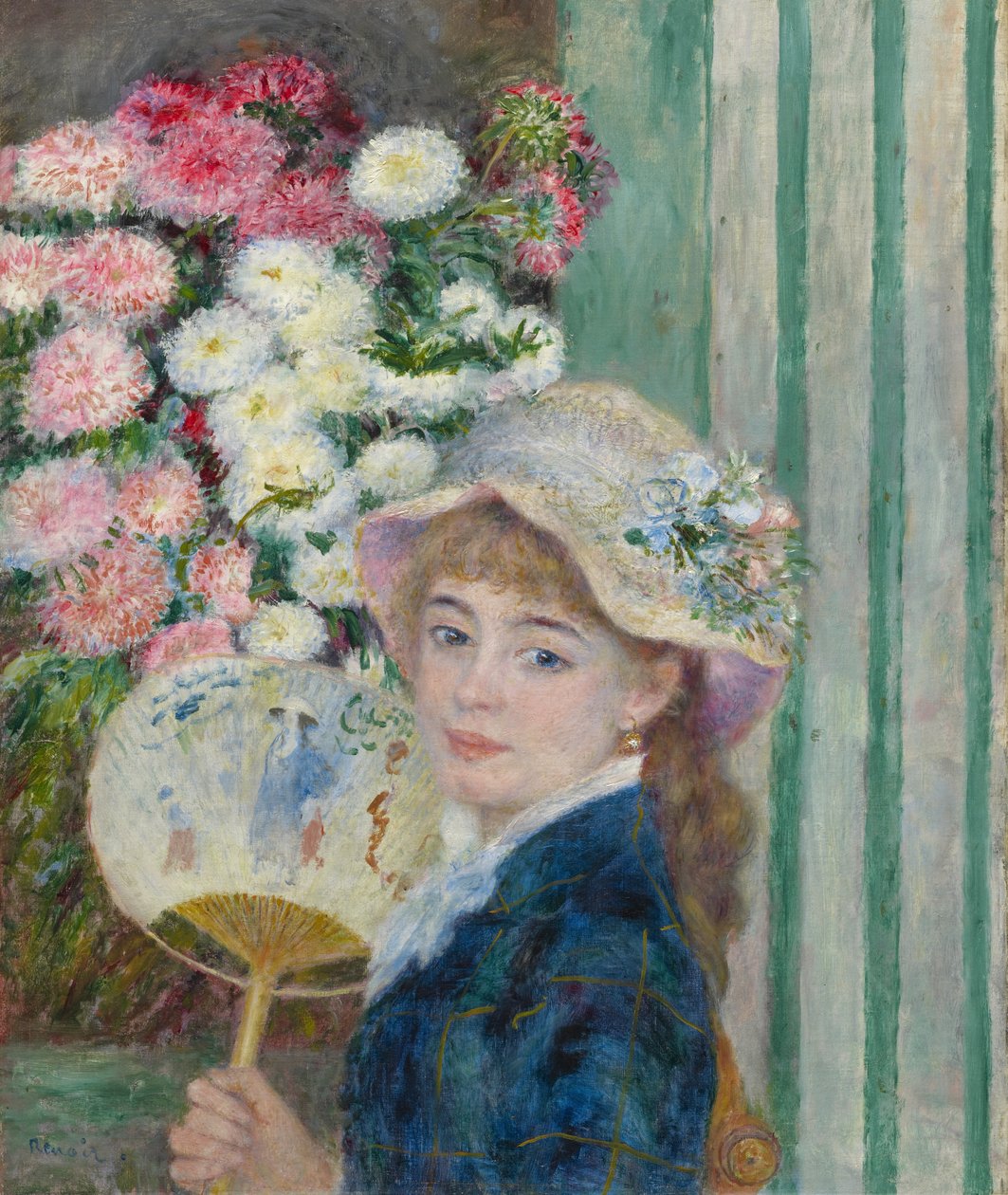 Woman with a Fan, c.1879 by Pierre Auguste Renoir