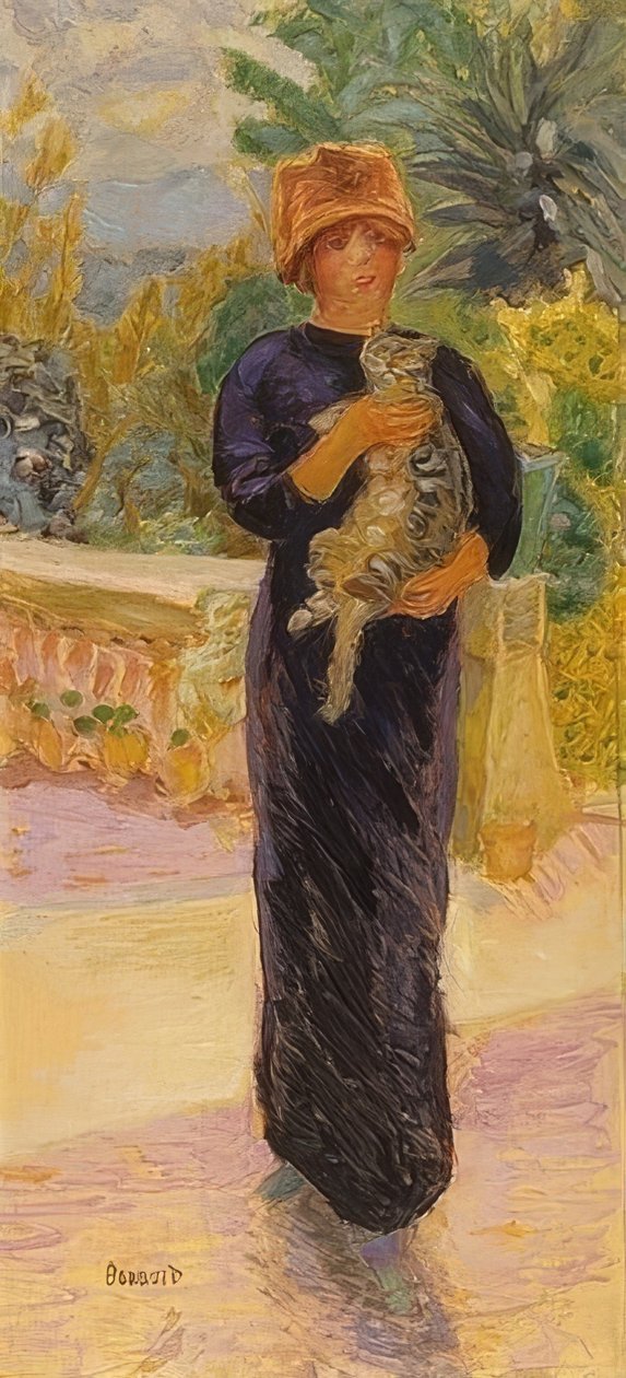 Lady with Cat. 1912 by Pierre Bonnard