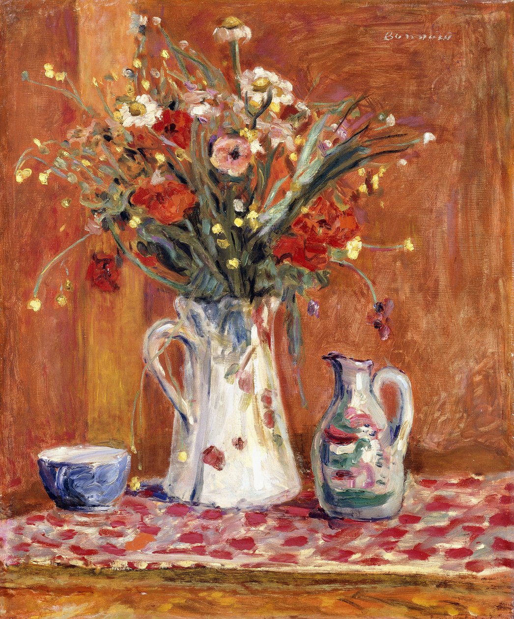 Flowers with Pottery by Pierre Bonnard