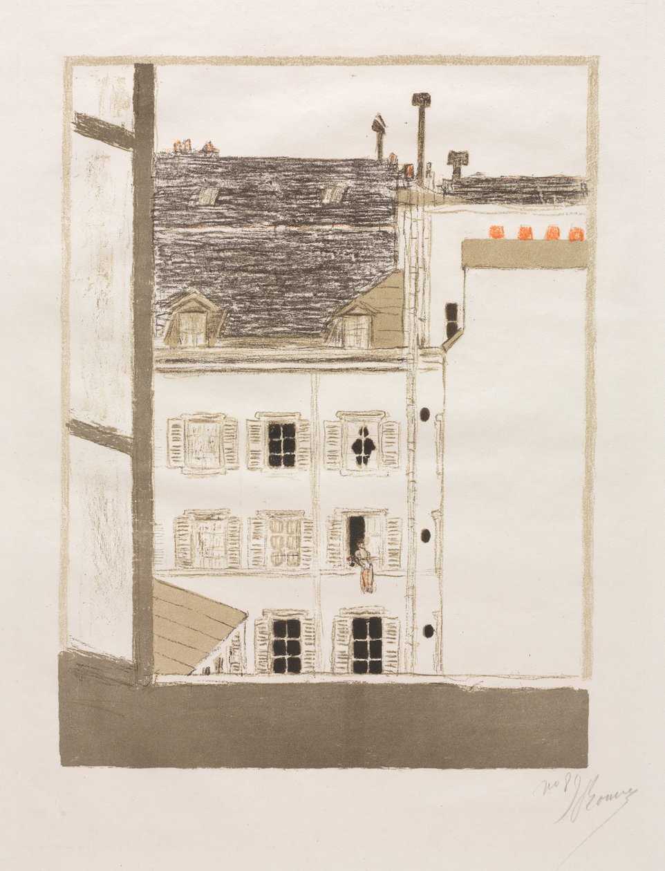 Houses in the Courtyard by Pierre Bonnard