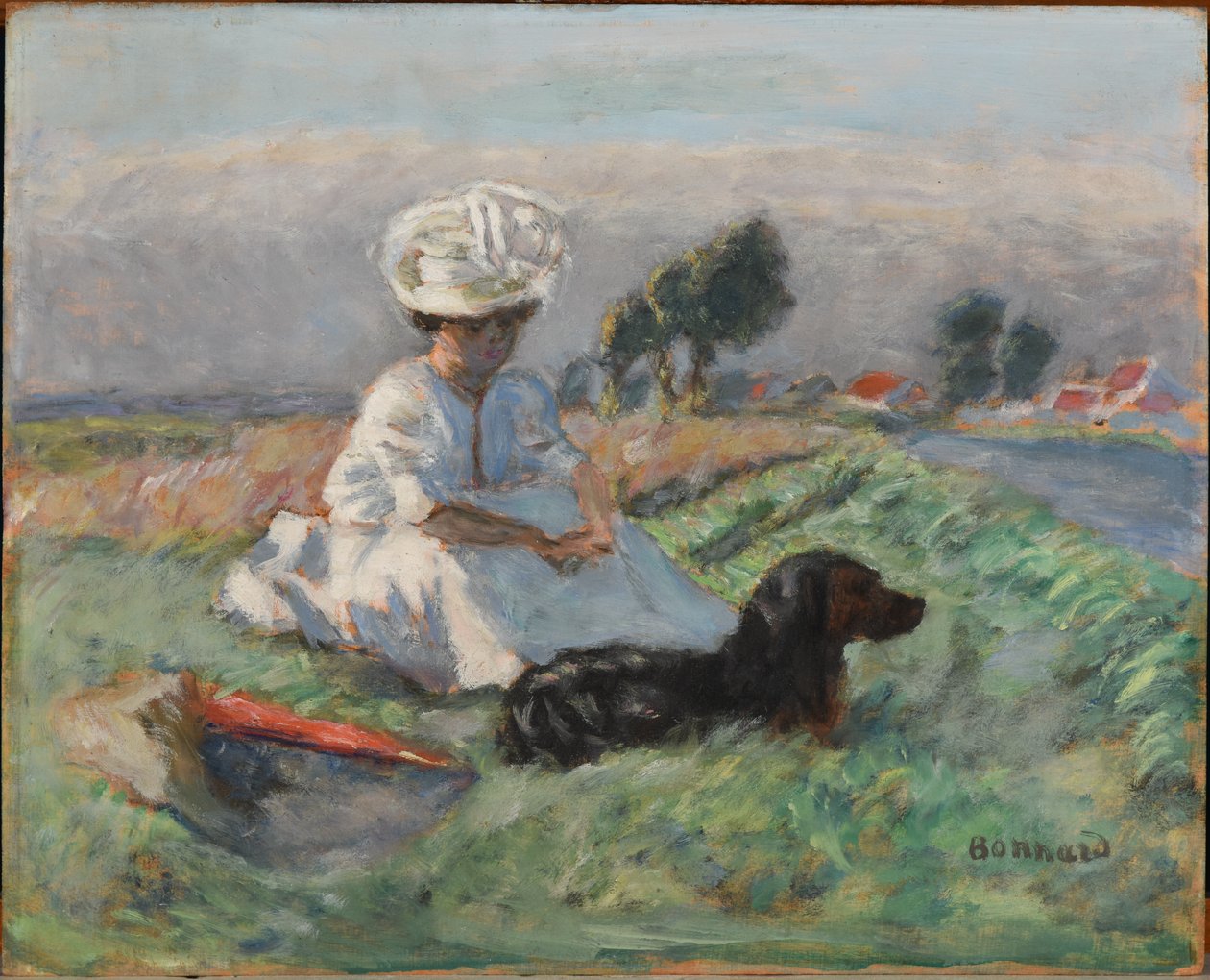 The Woman with the Dog by Pierre Bonnard