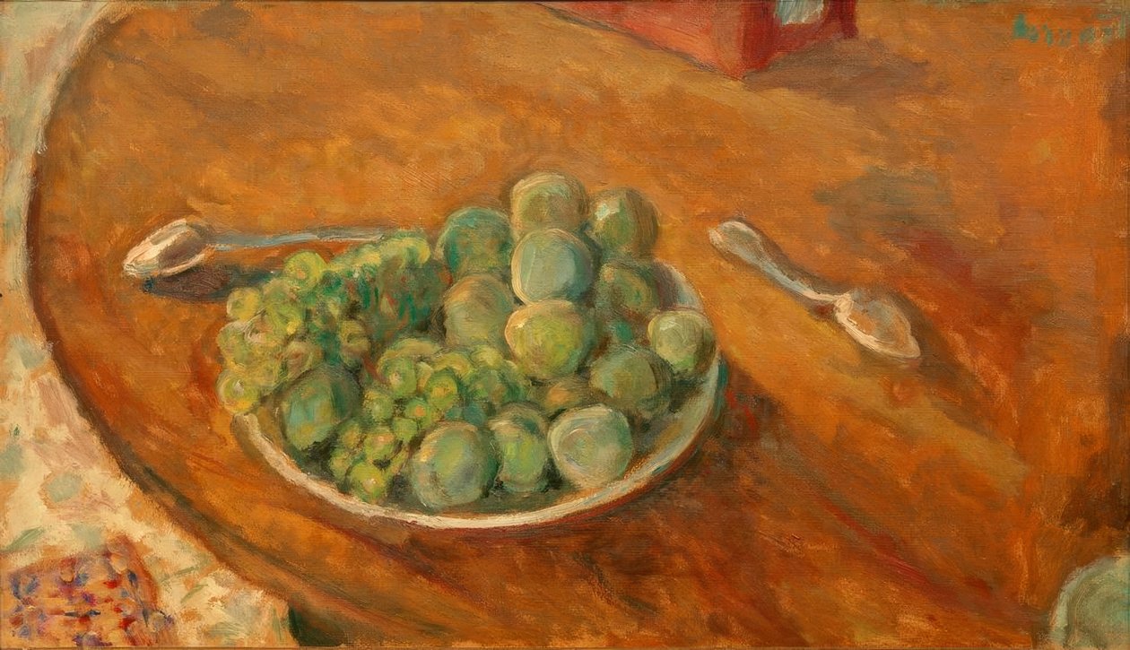 Plums and Grapes by Pierre Bonnard