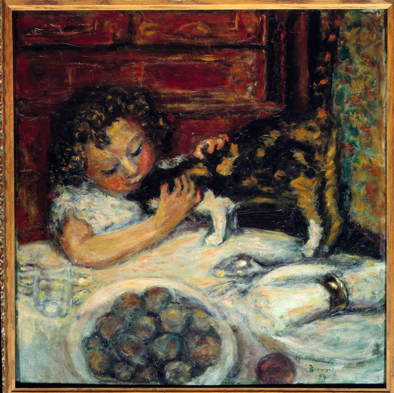 The Little Girl with the Cat by Pierre Bonnard