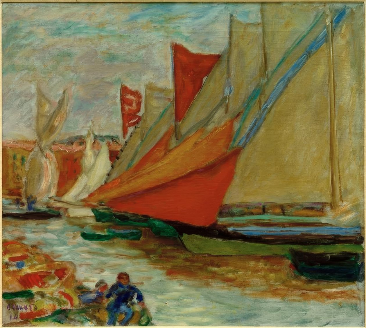 Sails Drying / The Sailboats in Cannes by Pierre Bonnard