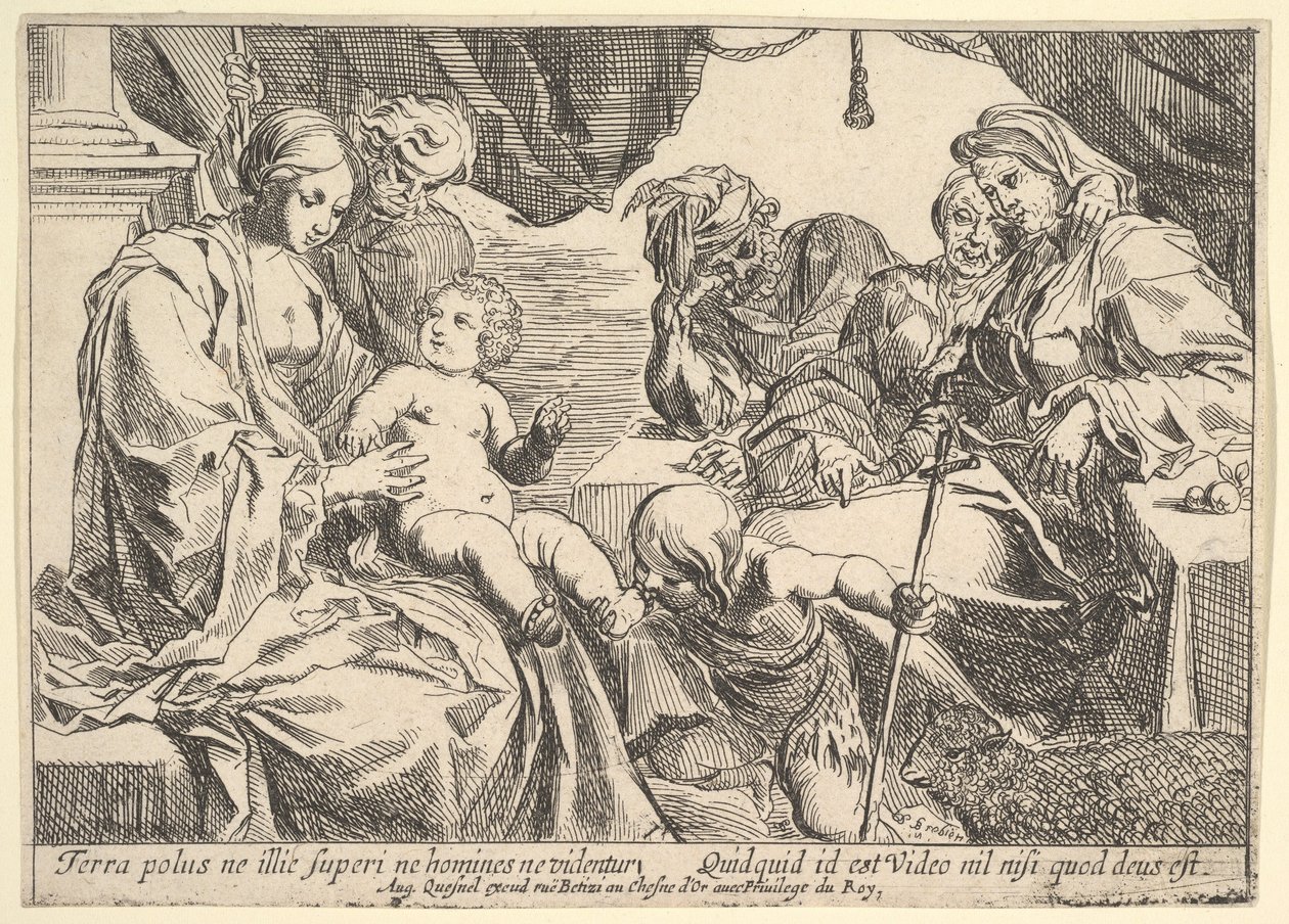 Holy Family with Saints by Pierre Brebiette