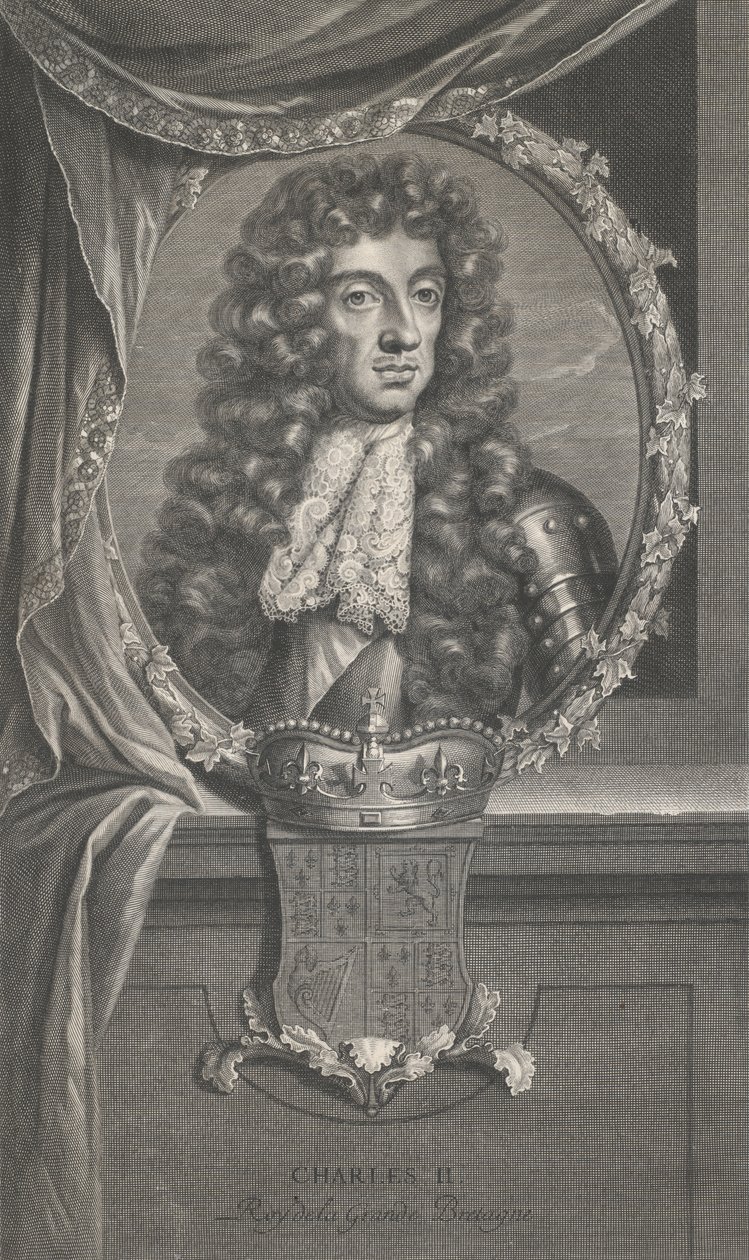 Portrait of Charles II by Pierre Drevet