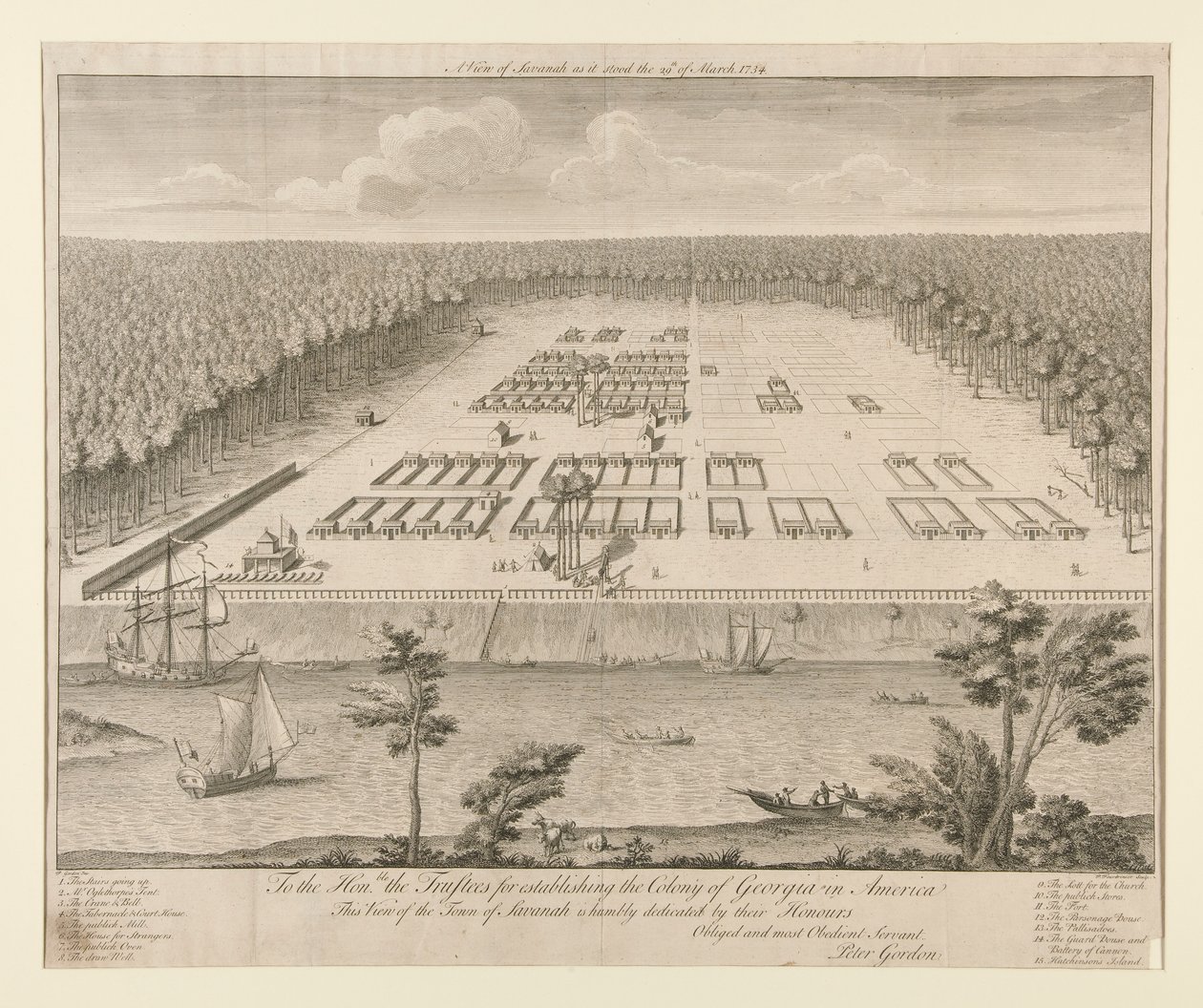 View of Savannah by Pierre Fourdrinier