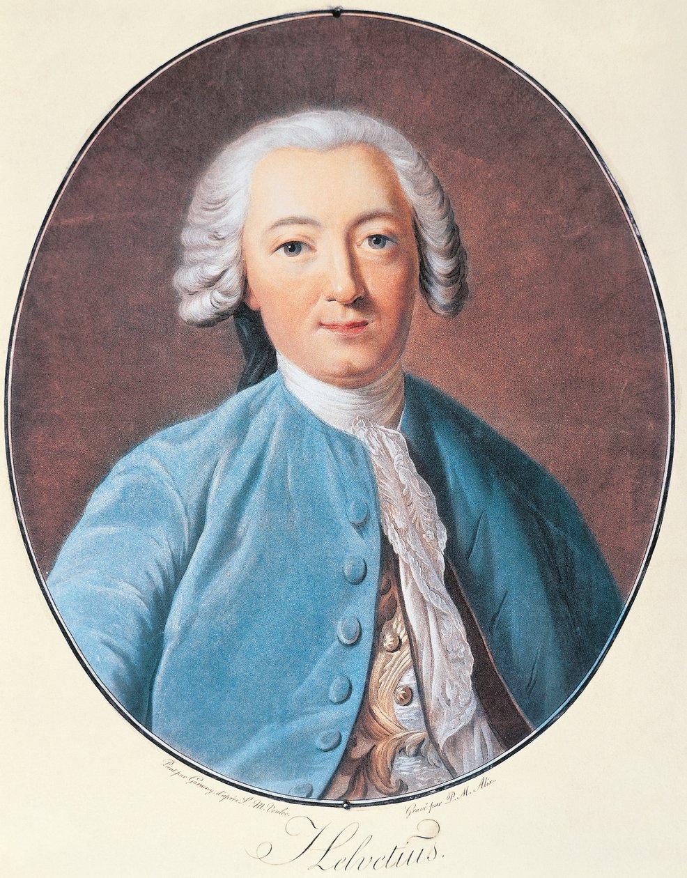 Portrait of Claude Adrien Helvetius by Pierre Michel Alix